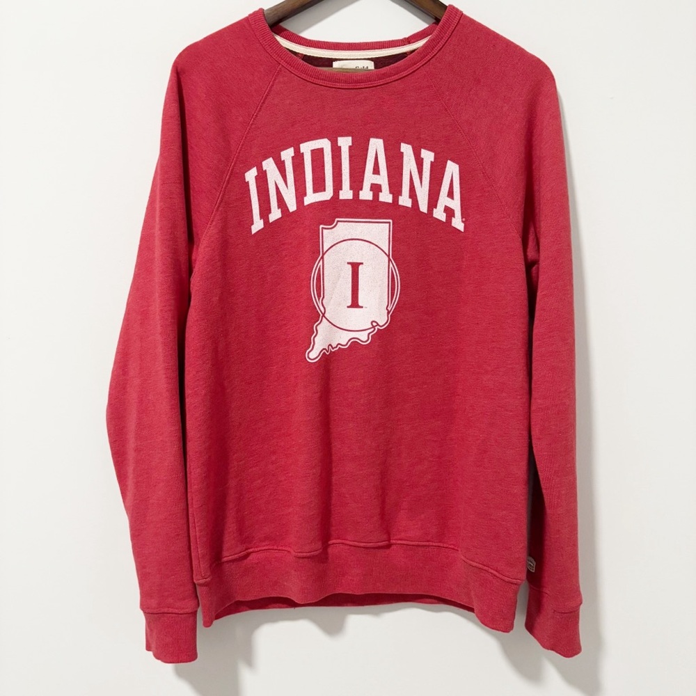 Homefield‎ Indiana Crewneck Sweatshirt Size Medium Red Long Sleeve IU Hoosiers